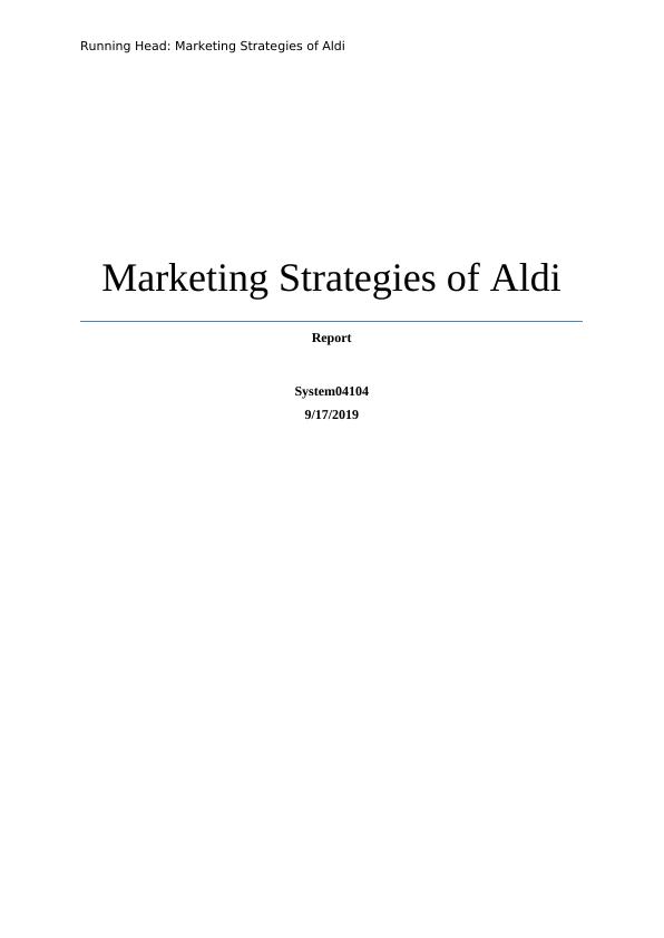 Marketing Strategies of Aldi_1