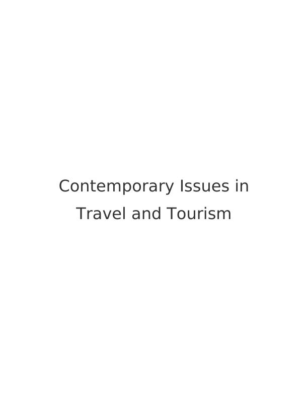 Aspect of Travel and Tourism : Project_1