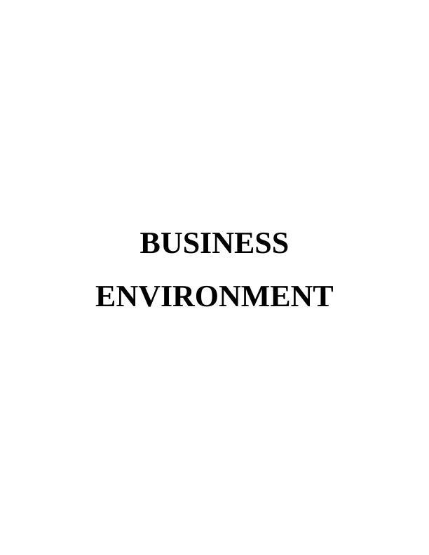 Business Environment - Assignment Report_1