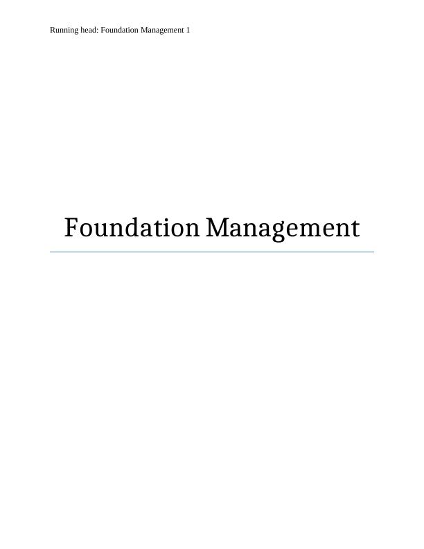 Foundation Management Assignment_1