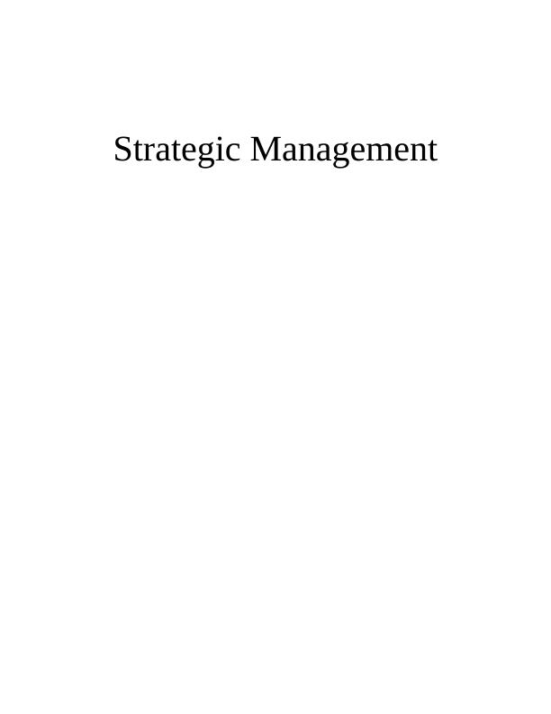 Strategic Management of Tesco- Research_1