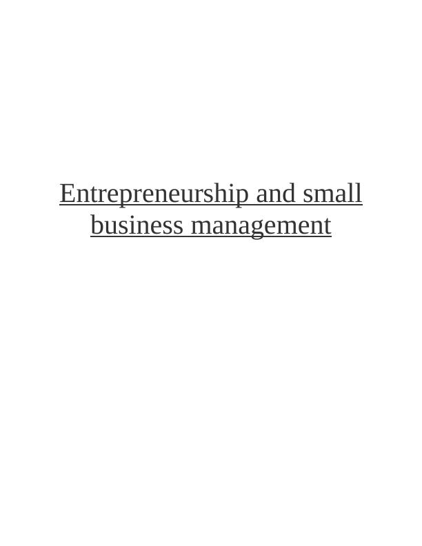 Entrepreneurship and small business management - 3_1