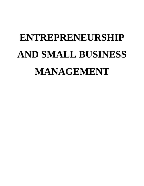 Project on Factors of Entrepreneurship and Small Business Management : Hilton hotel_1