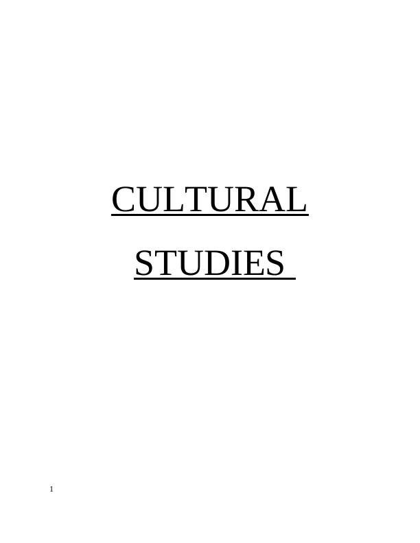 Cultural Studies Assignment | Impacts Of Social Media_1