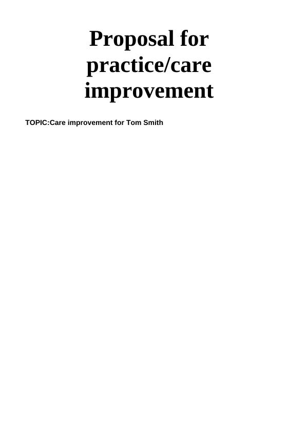 Proposal for practice care improvement_1