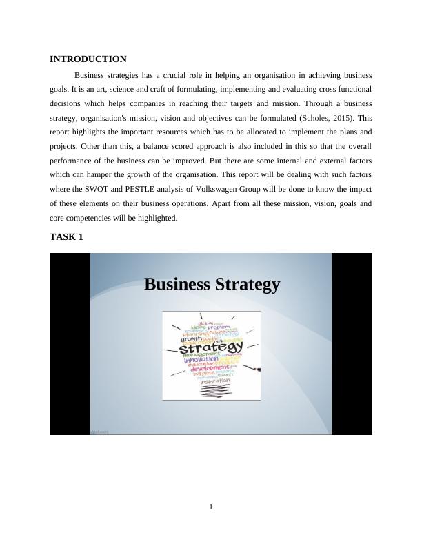Assignment on Business Strategy : Volkswagen Group_3