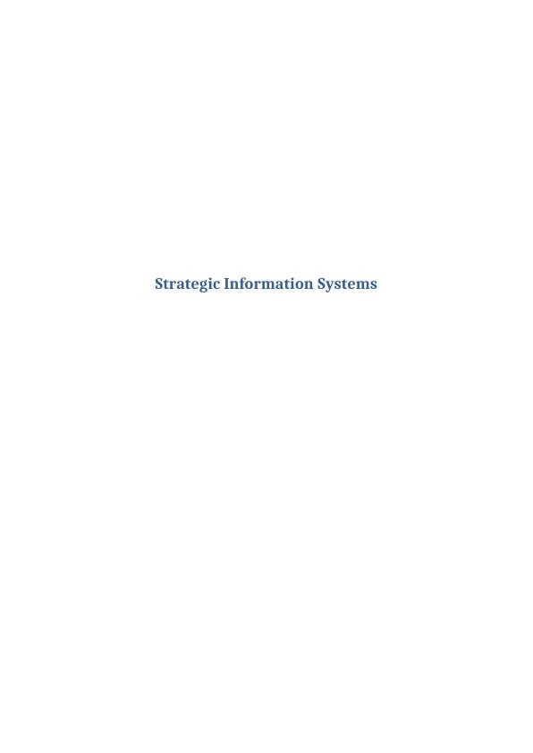 Strategic Information Systems Doc_1