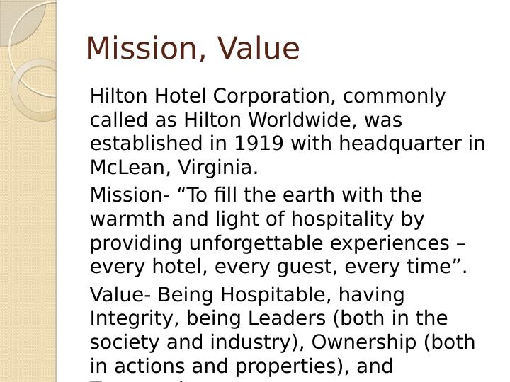 Marketing Strategy and Plan Hilton Hotels_2