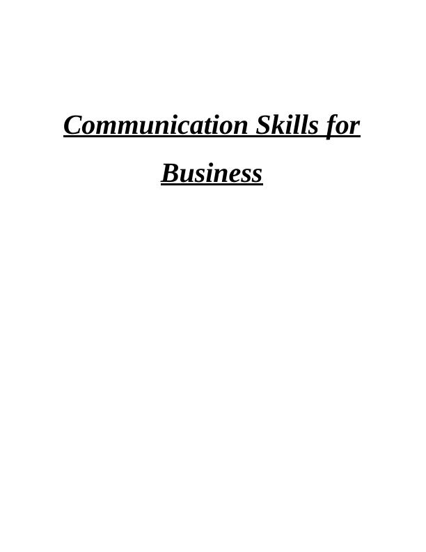Business Communication Skills for Business InTRODUCTION 1 TASK 11 Covered in PPT1 TASK 21 Oral Communication Skills for Business InTRODUCTION_1