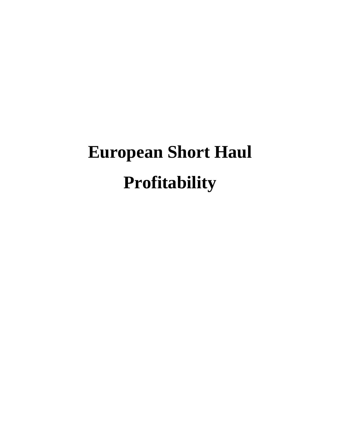 European Short Haul Profitability_1