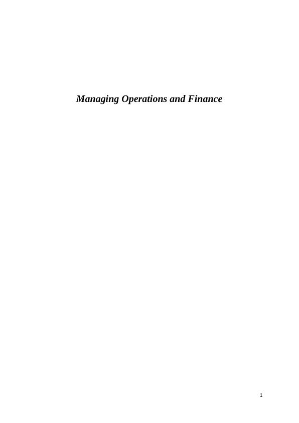 Managing Operations and Finance_1
