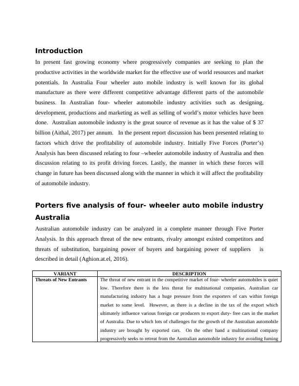 Assessment of Profitability in Australian Automobile Industry_4