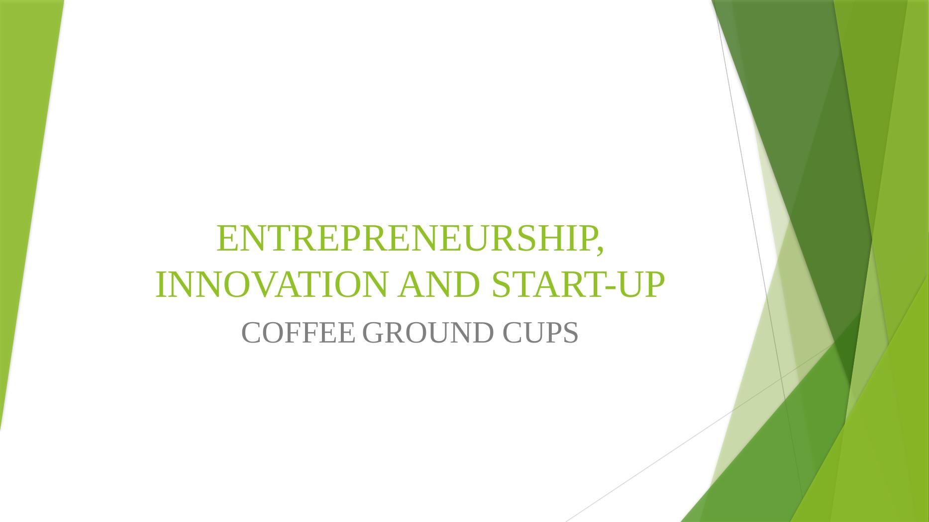 Entrepreneurship, Innovation and Start-Up: Coffee Ground Cups_1