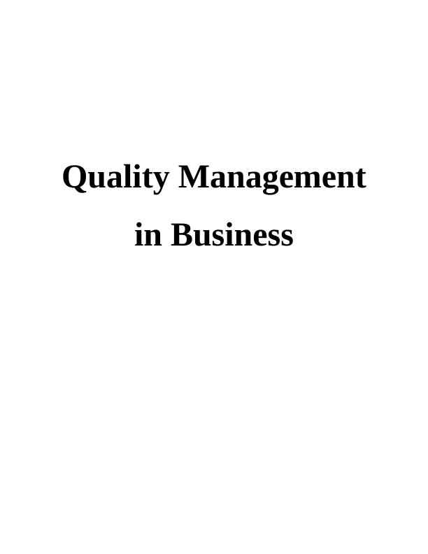 Report on Quality Management in Business (DOC)_1