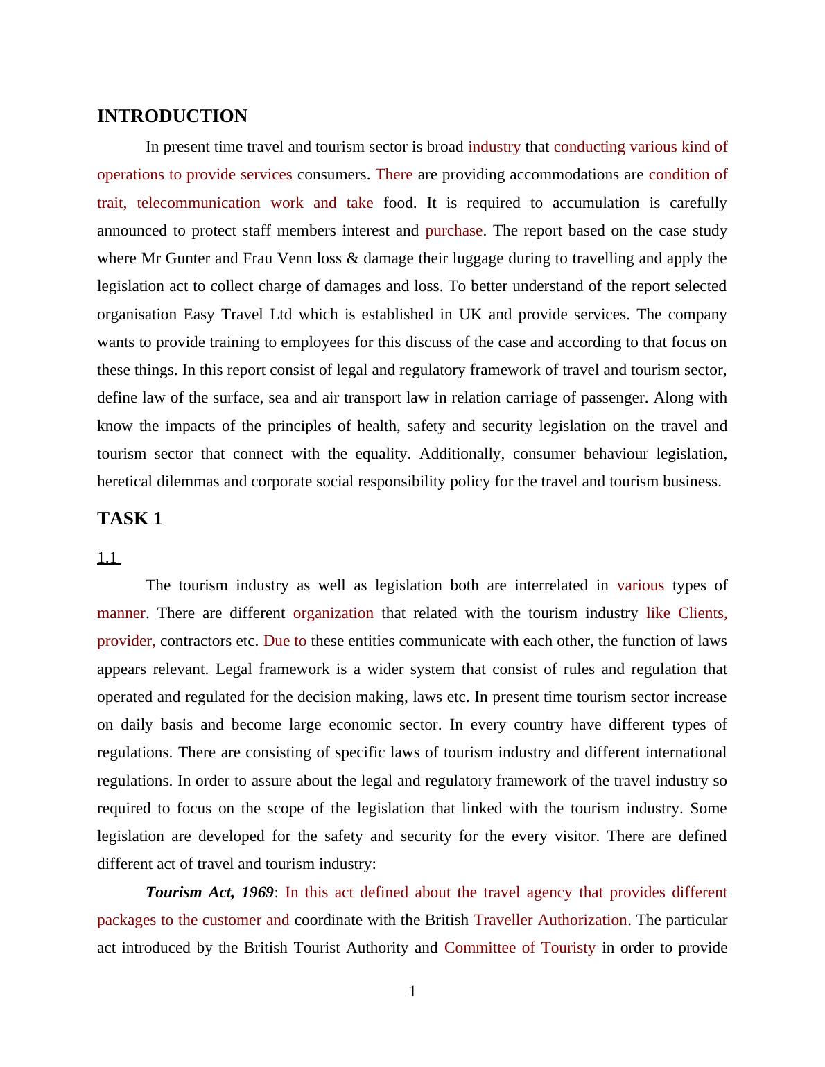 Legislation and Ethics in Travel and Tourism