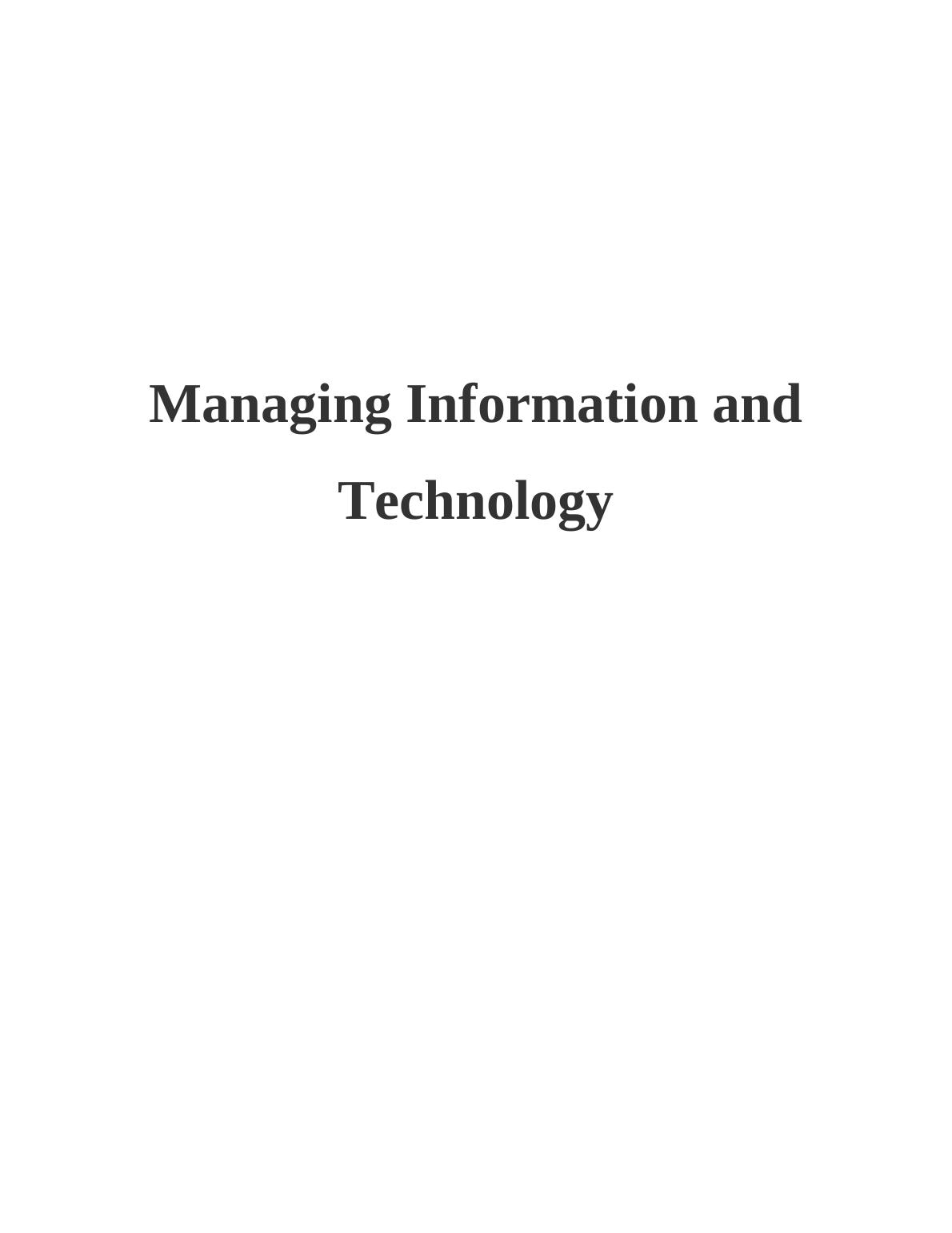 Managing Information and Technology– Doc_1