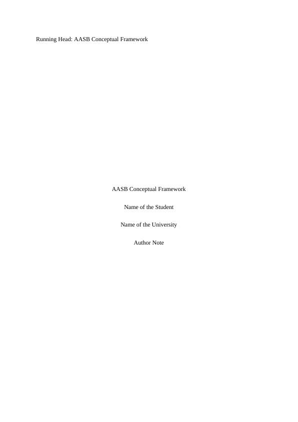 AASB Conceptual Framework | Assignment_1