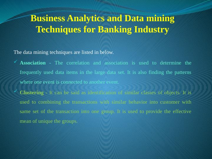 Business Analytics and Data Mining Techniques for Banking Industry_4