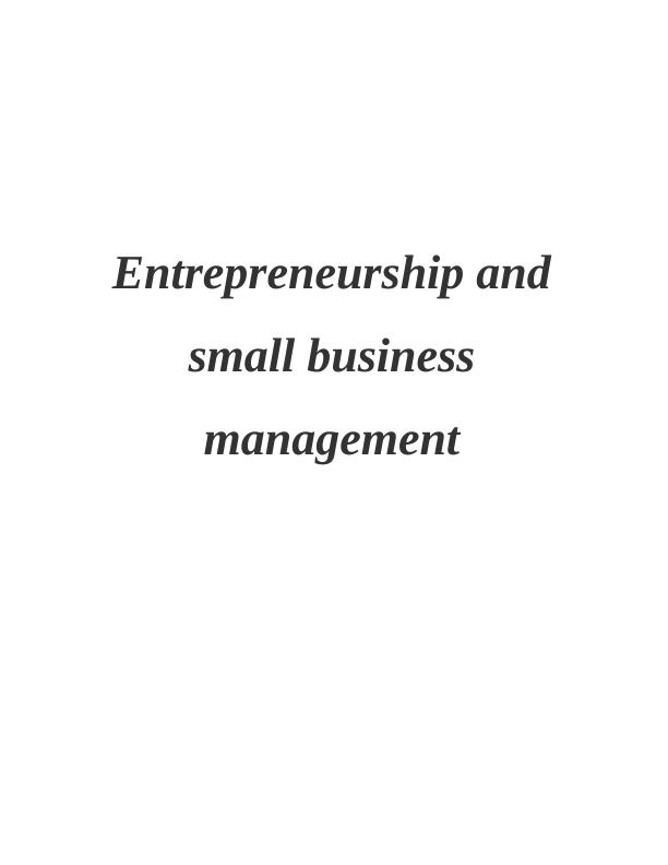 Entrepreneurship and Small Business Management : Steph Croft-Simon_1
