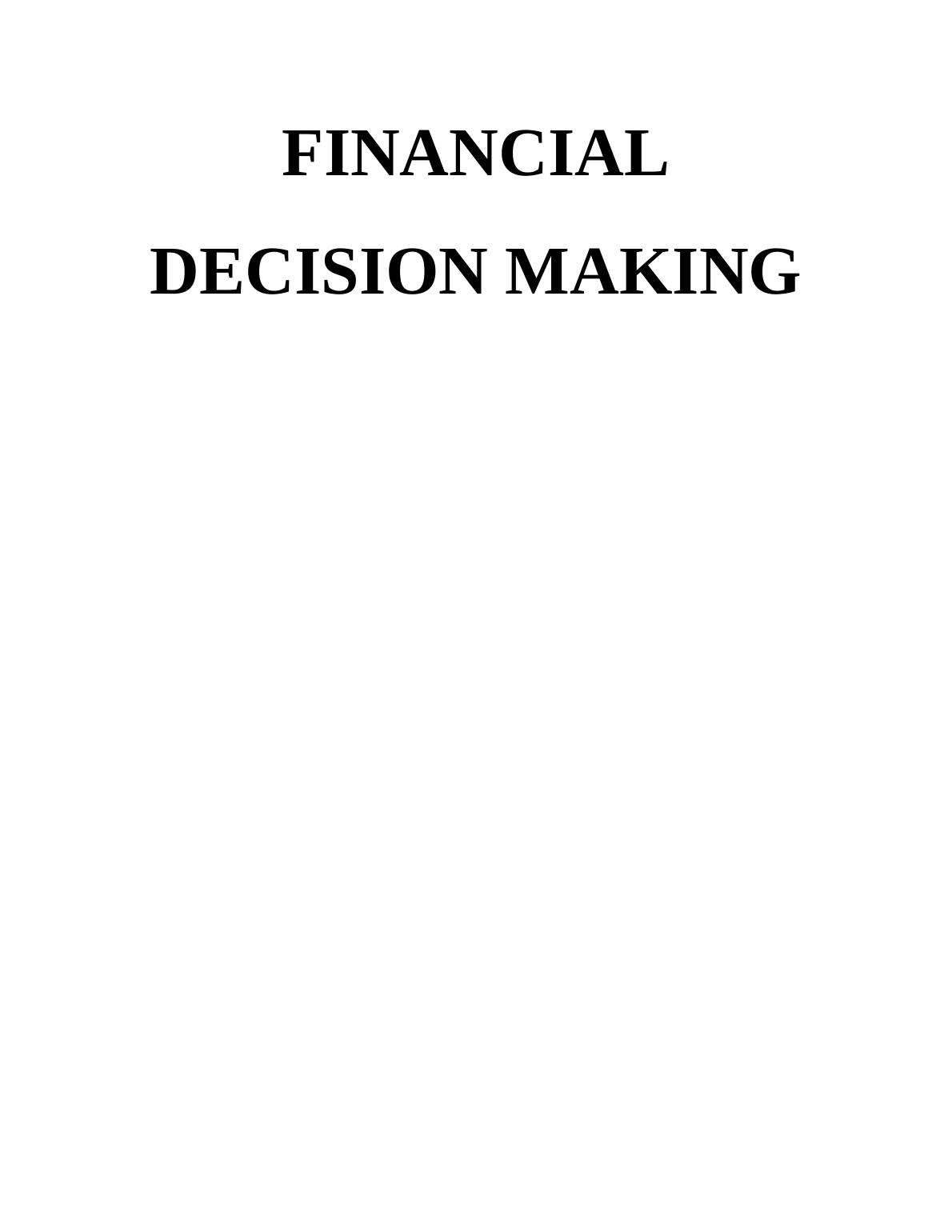 Financial Decision Making_1