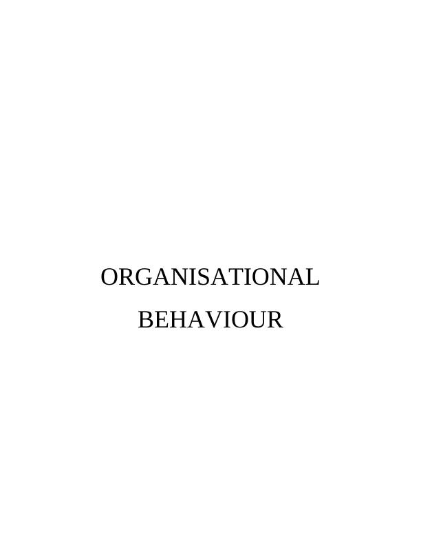 Concepts of Organisational Behaviour - BBC_1