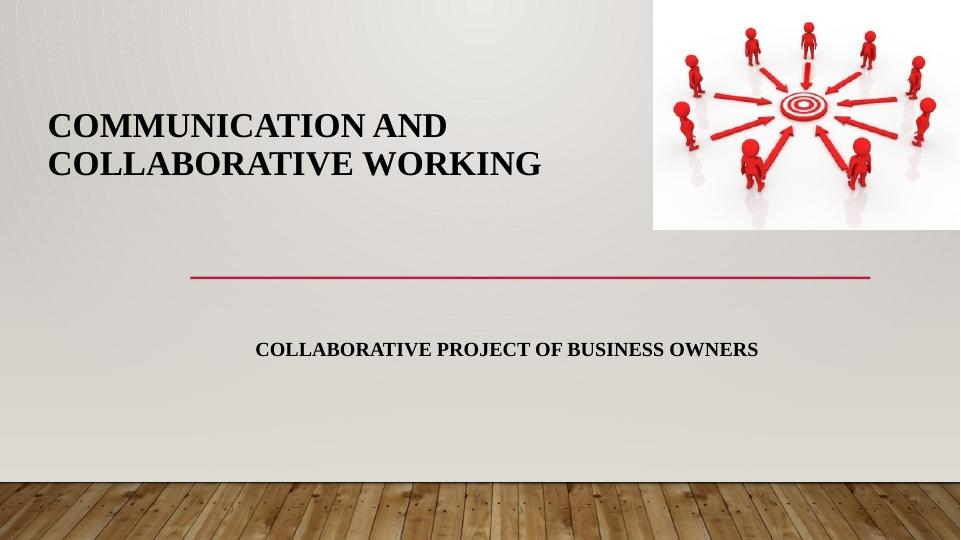 Communication and Collaborative Working: Collaborative Project of Business Owners_1