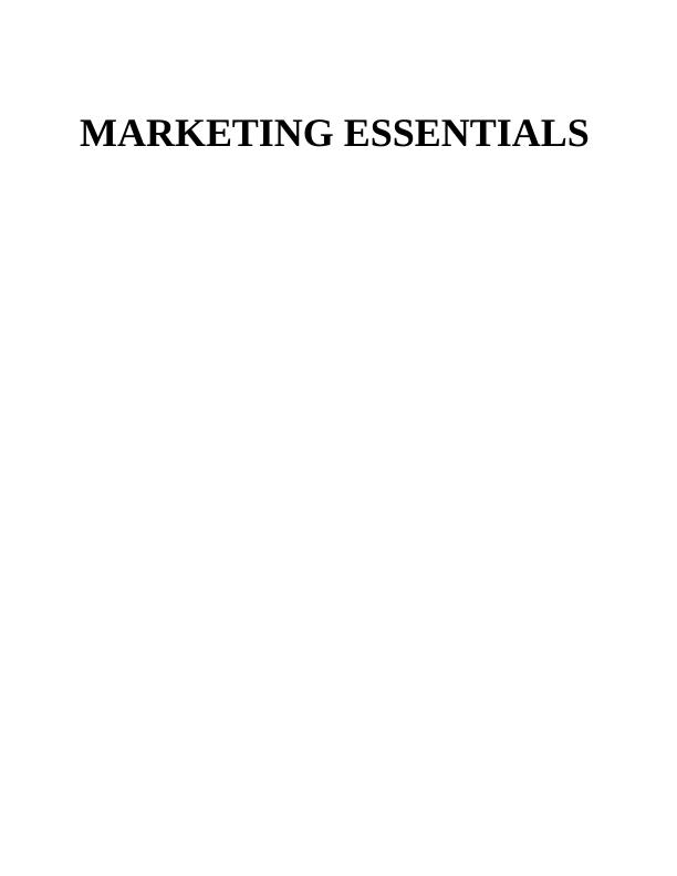 Marketing Essentials Assignment - ALDI organisation_1