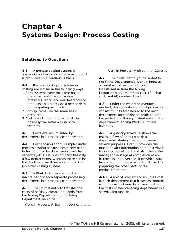 Chapter 4 Systems Design: Process Costing_1