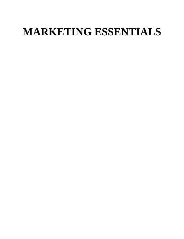 marketing essentials assignment 2