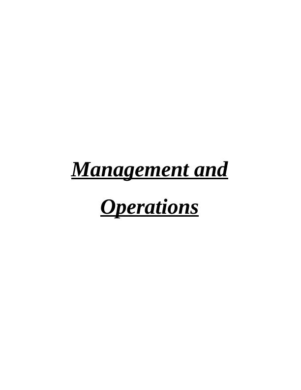 Unilever operations management_1
