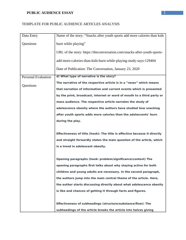 Template For Public Audience Article Analysis_2