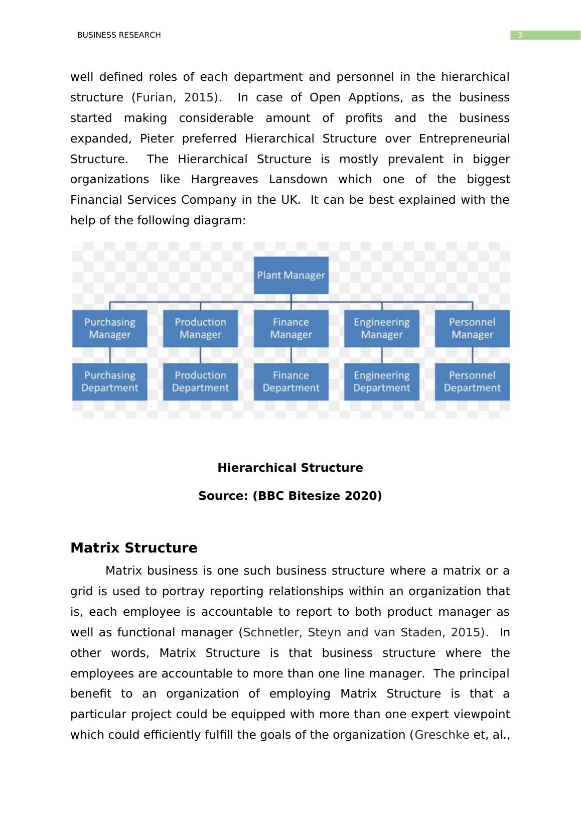 structure of business research