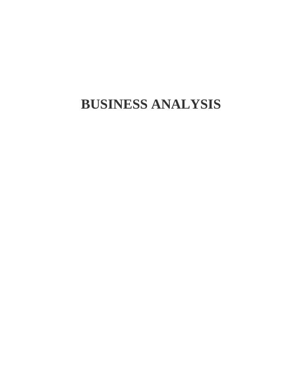 Business Analysis of Tesco Plc Assignment_1