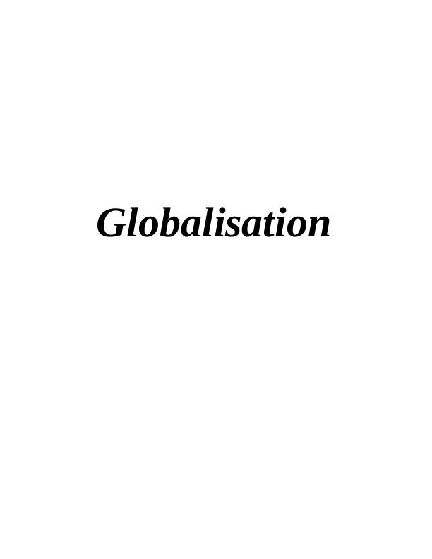 Globalisation of Nestle Assignment_1
