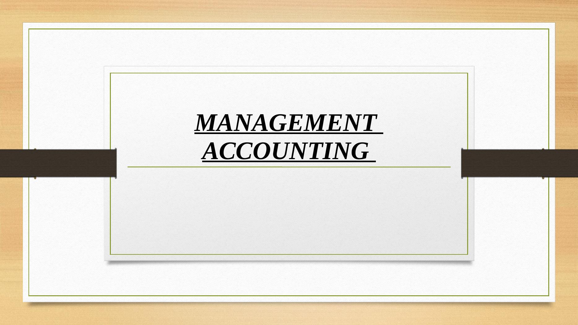 management accounting problem solving