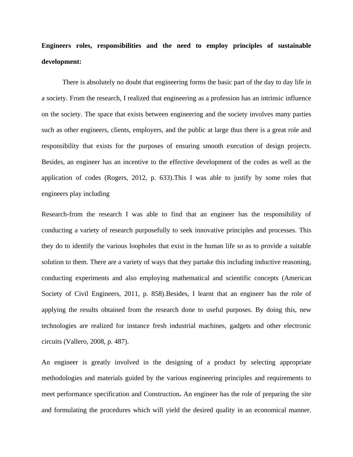 Central Queensland University: Engineering Practice Report