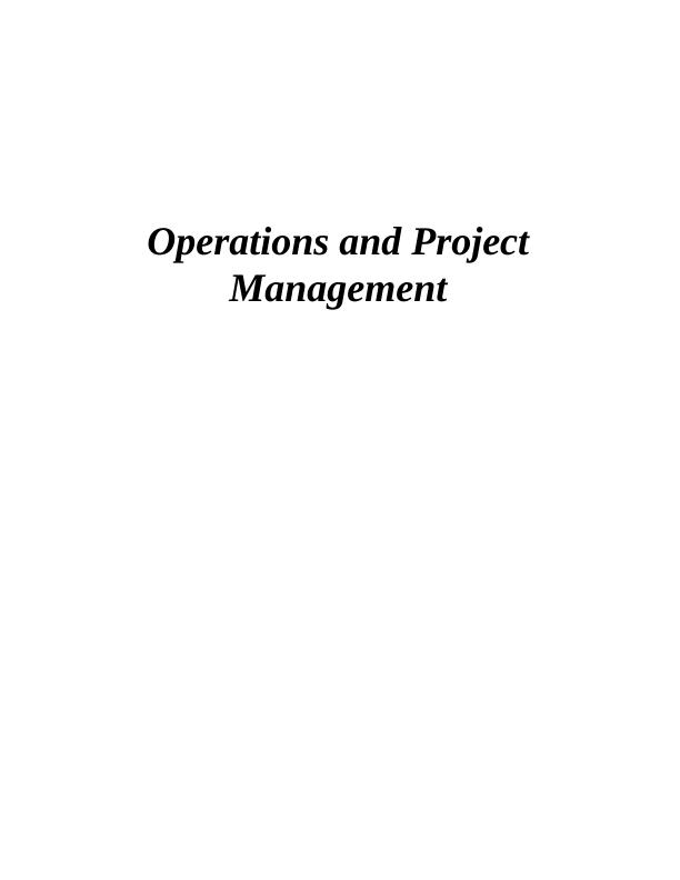 Operations and Project Management - XYZHotpoint_1