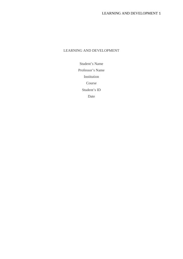 Learning and Development Internship Report_1