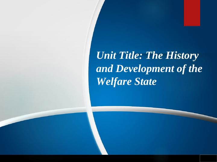 The History and Development of the Welfare State_1