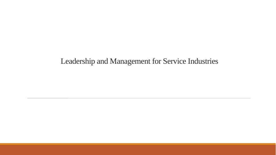Leadership and Management for Service Industries_1