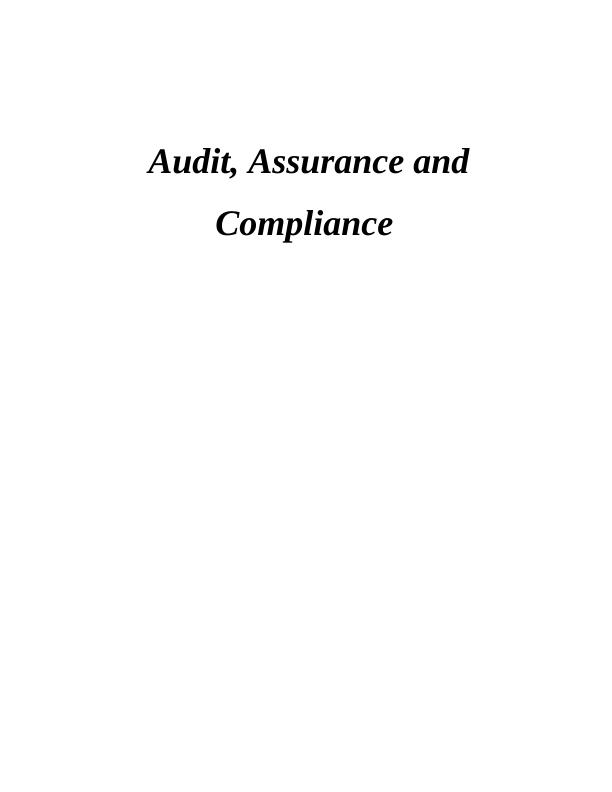 Audit, Assurance and Compliance - A case study of BHP Billiton_1