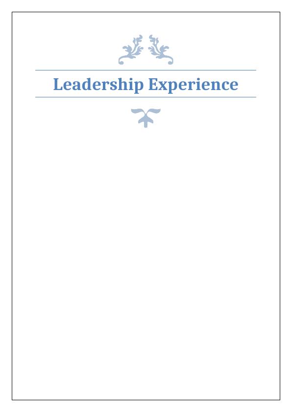 Leadership Experience Essay_1