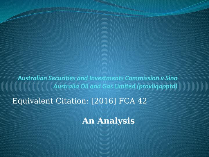 Australian Securities and investments Commission Assignment_1