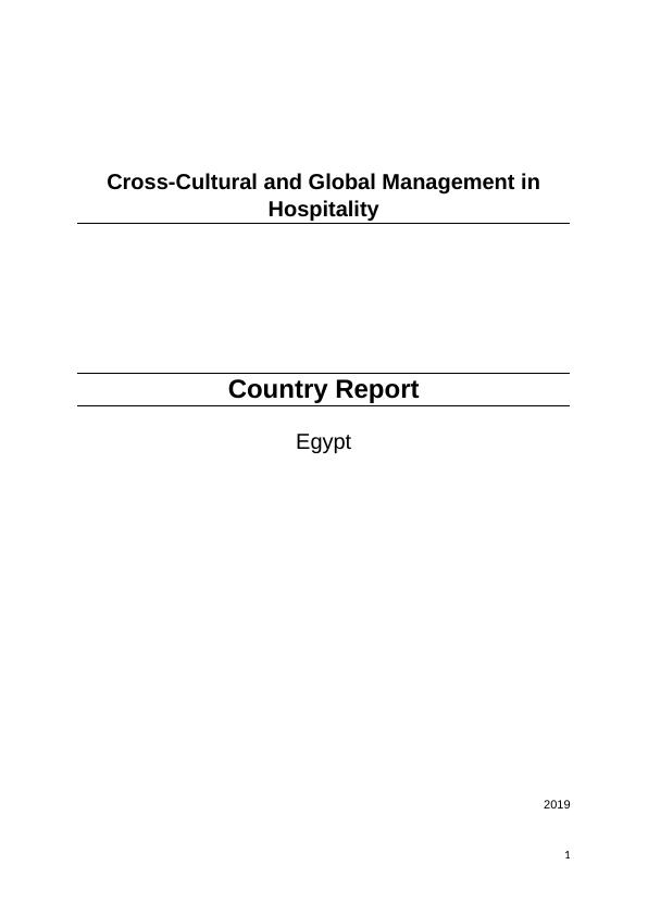 Cross-Cultural and Global Management in Hospitality Assignment_1