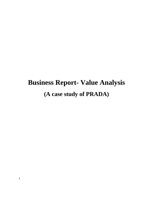 A Case Study of PRADA- Business Report_1