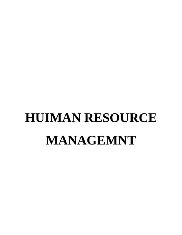 Human Resource Management Assignment : poshnosh limited_1