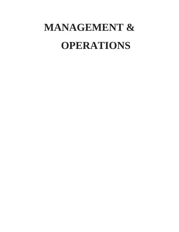 Operations Management: H&M company_1