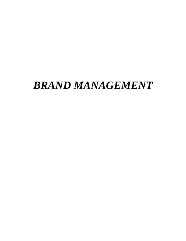Branding and Portfolio Management : Report_1