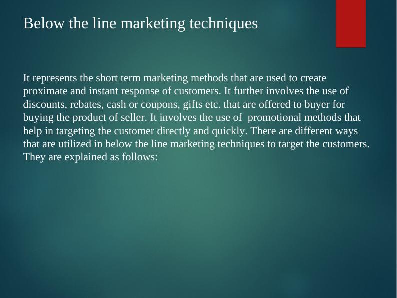 Below the Line Marketing Techniques and Promotional Plan_2