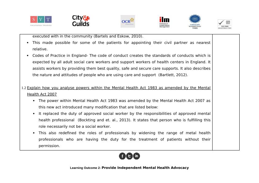 Health and Social Care Assignment: Mental Health Advocacy_4